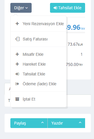 Ön Rezervasyon İşlemleri